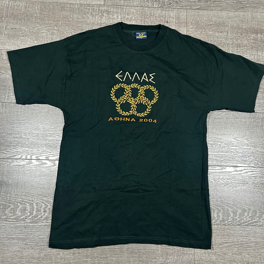 Young Clothing 4x4 Fashion Athens 2004 Olympics T-Shirt Green Mens XL Hellas